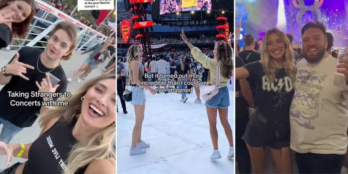 A music fan said she spent over $3,000 buying extra concert tickets for strangers — and she won't stop until she's broke