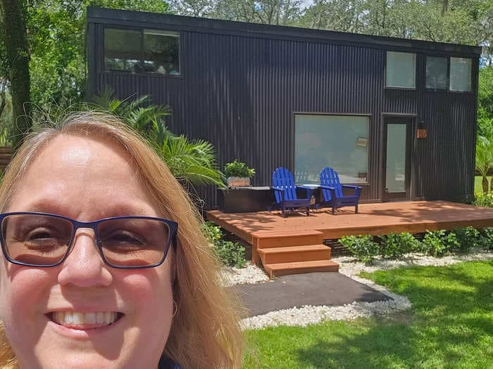 I left my life in DC to live in a 400-square-foot tiny home near Tampa. I feel like I have more space and I'm saving money so I don't regret it.