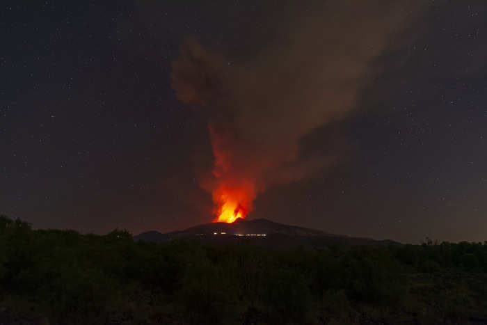 Photos show what happened after Mount Etna — Europe's tallest active volcano — erupted, causing a local airport to close