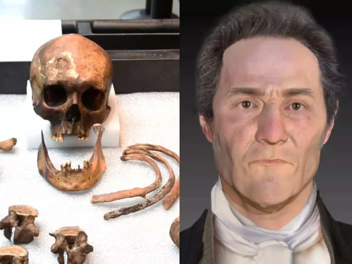 Mystery surrounds 19th century 'vampire' found buried in New England with his thigh bones crossed over his chest