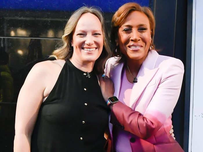 'GMA' anchor Robin Roberts and Amber Laign's relationship timeline, from a blind date they almost canceled to their on-air bachelorette party