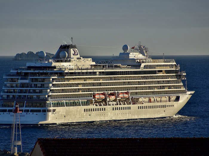 A Viking Cruises crew member died after falling overboard in Scotland