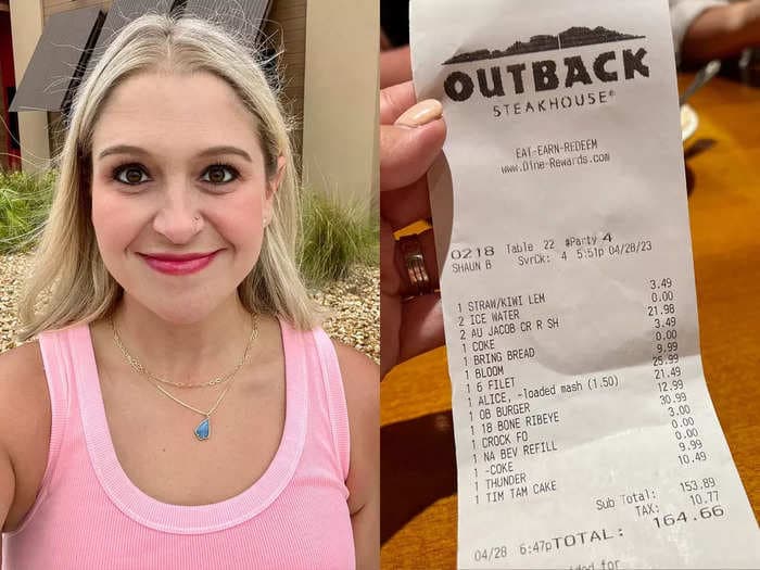 My family of 4 went to Outback Steakhouse for the first time, and our $165 meal at the chain felt like an amazing deal