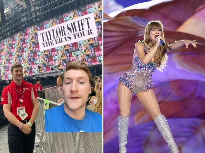 Taylor Swift concert security guard says he was fired after asking fans in the front row to take photos of him with the singer