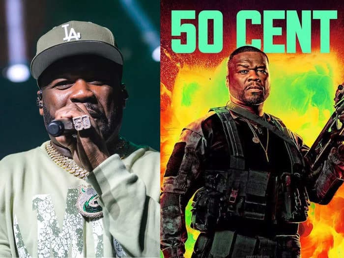 50 Cent isn't happy with how he looks on the latest poster for 'The Expendables 4': 'Did we run out of money?'