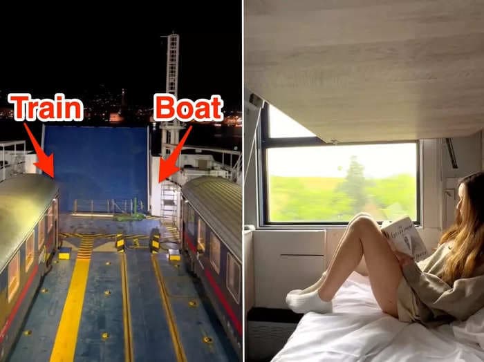 What it's like to take a rare 13-hour overnight train in Italy where carriages 'detach' and are loaded onto a boat that crosses the sea