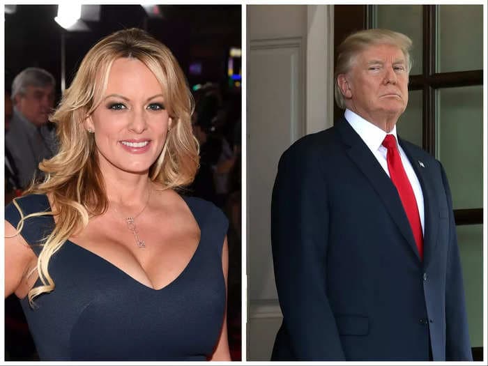 Stormy Daniels mocks Trump's self-reported weight of 215 pounds, as his Fulton County Jail booking record says