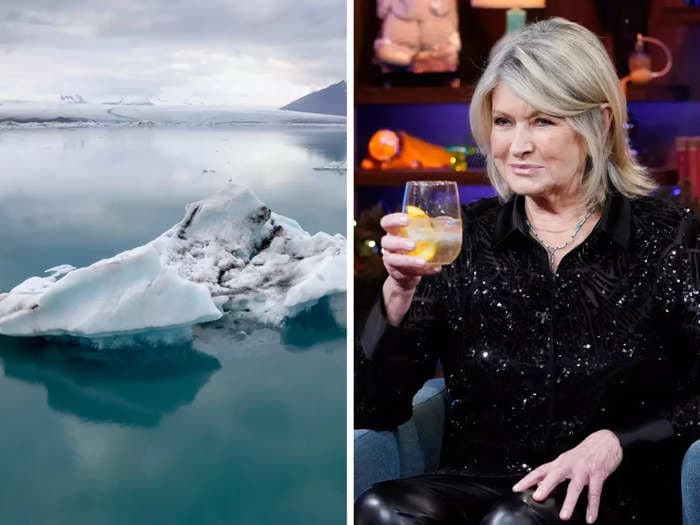 Martha Stewart is being slammed for using 'a small iceberg' to chill her cocktails during a cruise to Greenland
