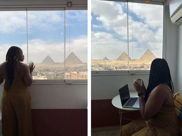 I stayed in an $83-per-night viral Airbnb overlooking the Great Pyramid of Giza. The tub that hooked me on Instagram was odd, but the view made it worth it.