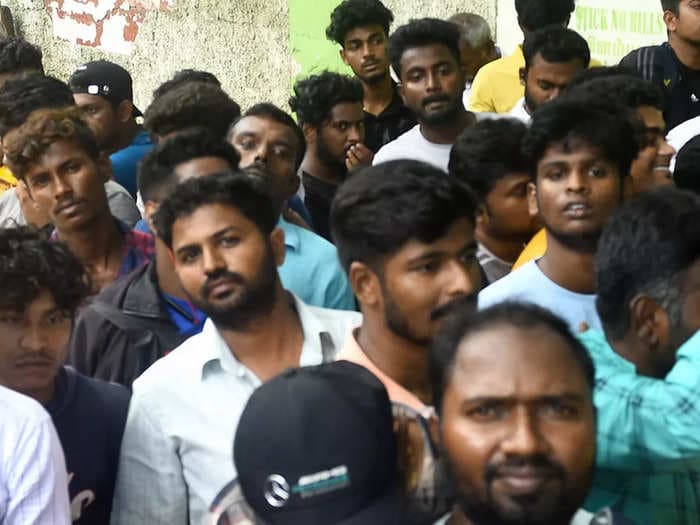 ICC CWC 2023: Fans queue up for tickets to India-Pakistan clash