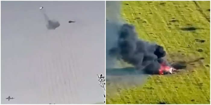 Video shows Ukrainian soldiers taking out a Russian aircraft with a missile in a critical area of its counteroffensive