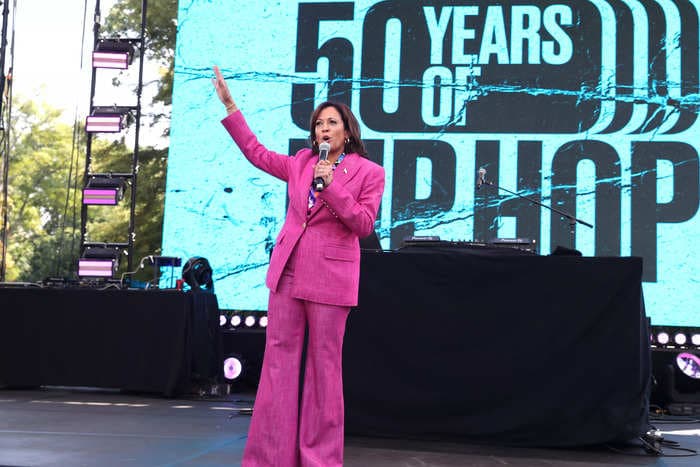WATCH: Kamala Harris dances to Q-Tip's 'Vivrant Thing' as she hosts a celebration honoring the 50th anniversary of hip-hop