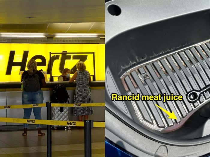 Don't forget to check the 'frunk' in a rented EV! A Hertz customer found a slab of rancid meat in his Tesla.