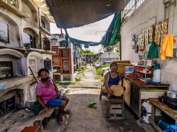 Living, sleeping, and just barely scraping by alongside the dead in a Philippine cemetery