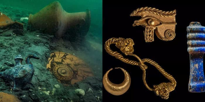 Sunken ancient temples were found in a mysterious underwater city, with Egyptian and Greek treasures