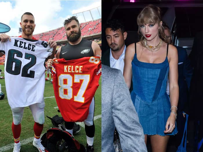 People can't stop asking Jason Kelce about his brother's rumored romance with Taylor Swift and he's trolling them now
