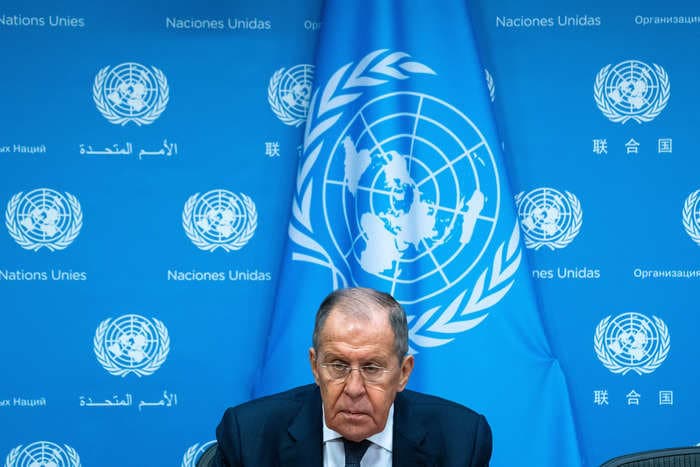 Russian Foreign Minister Sergey Lavrov says the US is 'directly at war' with Moscow as the White House continues to pledge weapons to Ukraine