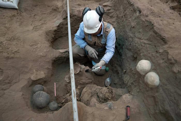 Peruvian workers find 8 mummies buried on a road leading to the country's only nuclear power plant 