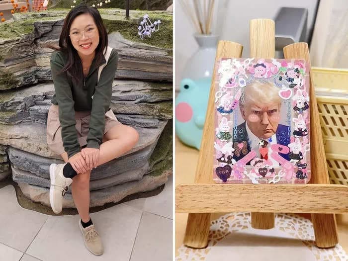 I'm an artist and I make cutesy photo cards of political figures from Mugshot Trump to Burger Kim Jong Un. Making these powerful men look soft and harmless helps me fear them less.  