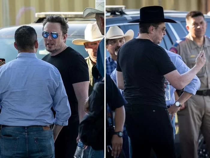 A cowboy-hat-donning, aviator-shades-wearing Elon Musk hiked down south to Texas to try to make a point about migration