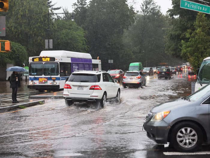 Mass floods in New York City leaves roads looking like a 'water ride,' videos show