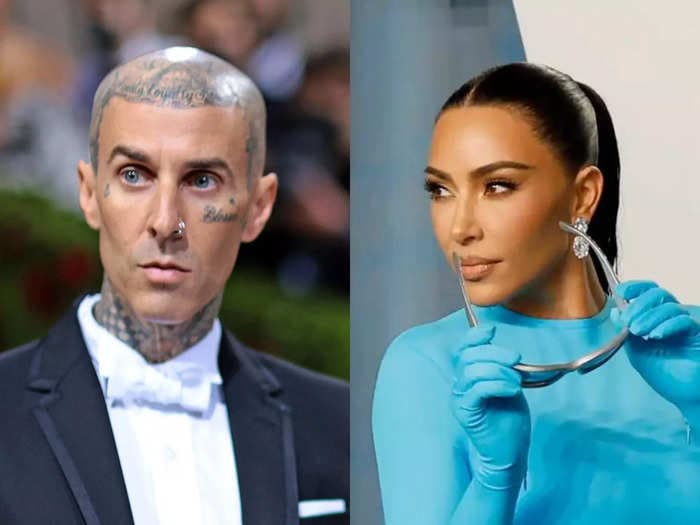 Here's a reminder that Travis Barker couldn't stop 'checking out' Kim Kardashian when they first met in the 2000s 