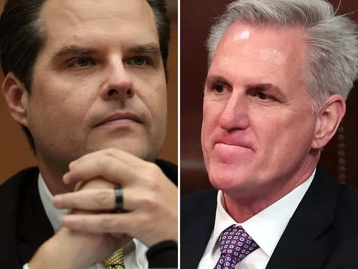 Matt Gaetz says that if the Democratic Party wants to adopt Kevin McCarthy, they can