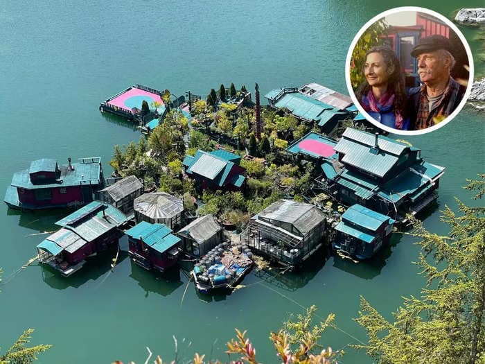 A woman lives on a floating island in Canada that she built with her late husband 31 years ago &ndash; it's a challenging life, but she isn't leaving anytime soon