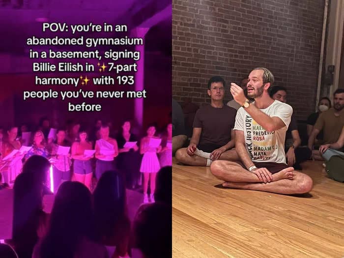 I attended a group singing event I found on TikTok. After 2 hours of harmonizing with strangers, I felt energized, lighter, and a little less alone.