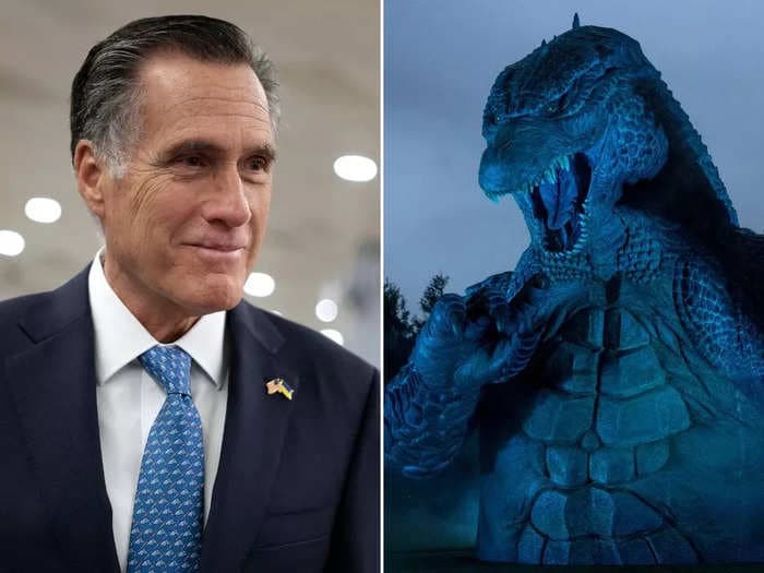 Mitt Romney says he'd only run for president if Godzilla took out all of the other candidates