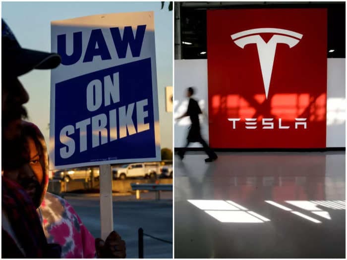Some Tesla workers say they'd never work in a unionized factory, even as Ford and GM workers are set to get a major pay boost