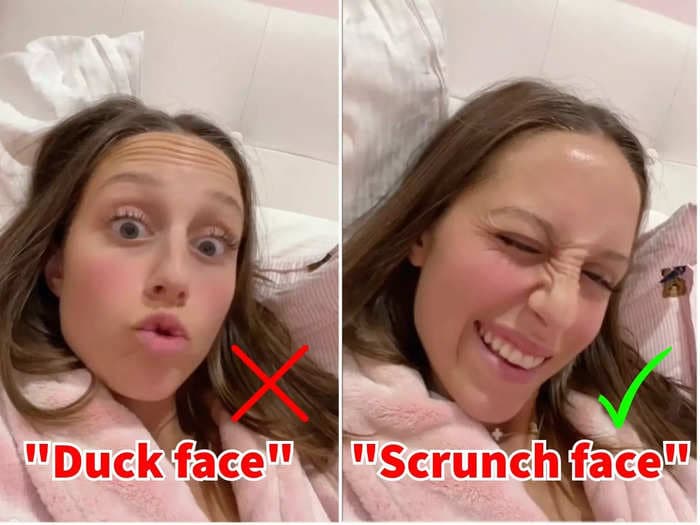 Step aside, duck face: A TikToker is exposing the facial expression that is Gen Z's version of the cringey pose