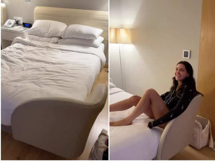 Travelers were baffled by a quirky-looking bed in their hotel room. It's billionaire Richard Branson's 'hotel bed of the future.'