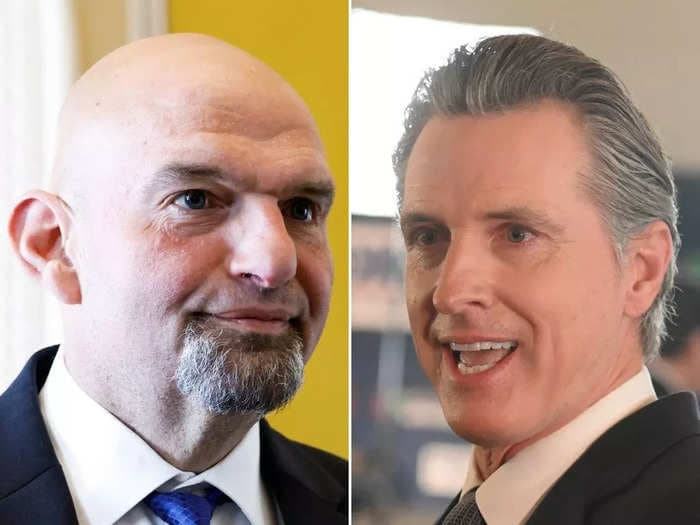 John Fetterman says Gavin Newsom is lowkey running for president against Joe Biden but doesn't have 'the guts' to announce it and go all in