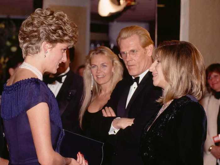 Barbra Streisand said Princess Diana helped her avoid a wardrobe malfunction when the zipper on her skirt came down at a movie premiere