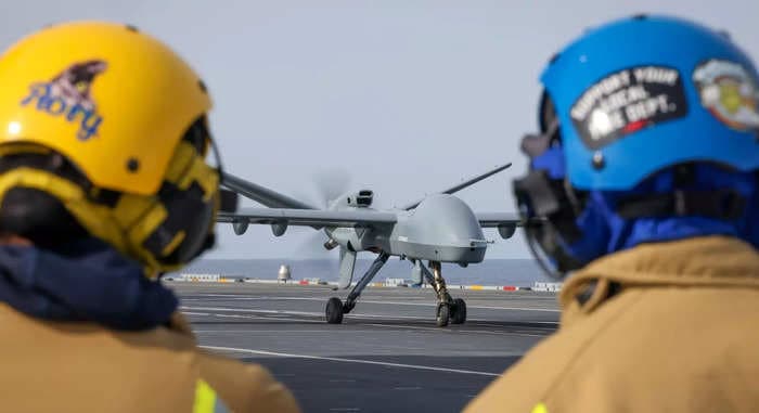 Britain's Royal Navy says it did what only the US has until now: flown a large drone off the deck of an aircraft carrier