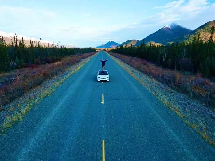 A YouTuber risked taking his Tesla through a 2-day dead zone during a road trip to Alaska 