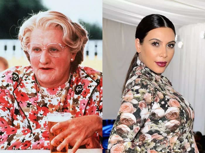 Kim Kardashian says she 'cried' when Robin Williams 'roasted' her 2013 Met Gala dress and compared it to 'Mrs. Doubtfire' 