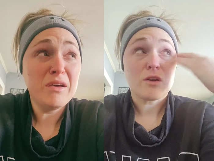 A nurse with a full-time job and two kids made a tearful TikTok video about living paycheck to paycheck