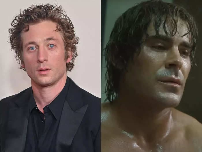 Jeremy Allen White says he met 'The Iron Claw' costar Zac Efron for the first time while having their bodies shaved