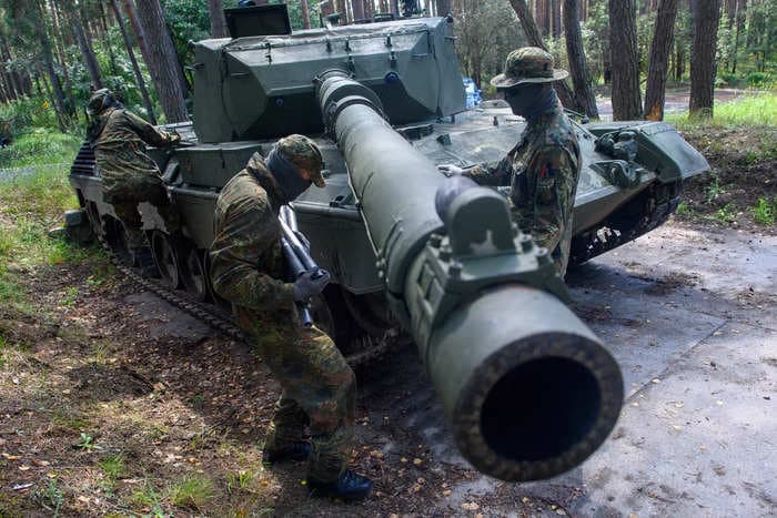 Ukraine is using its advanced Leopard tanks like long-range artillery instead of penetrating battle vehicles, report says