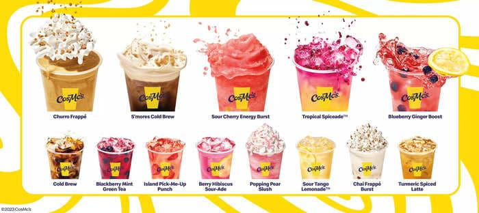 McDonald's unveiled the menu for CosMc's, a beverage-focused concept that could compete with Starbucks 