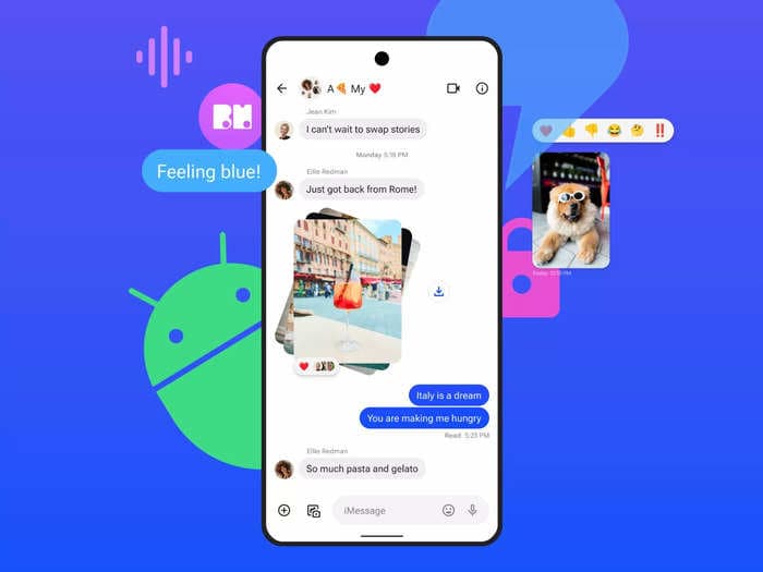 This app gives Android users the ability to send blue-bubble texts to iPhones — and Apple can't be happy