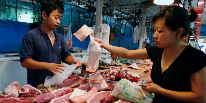 Pork prices in China are crashing to multi-year lows as the world's 2nd-largest economy grapples with deflation
