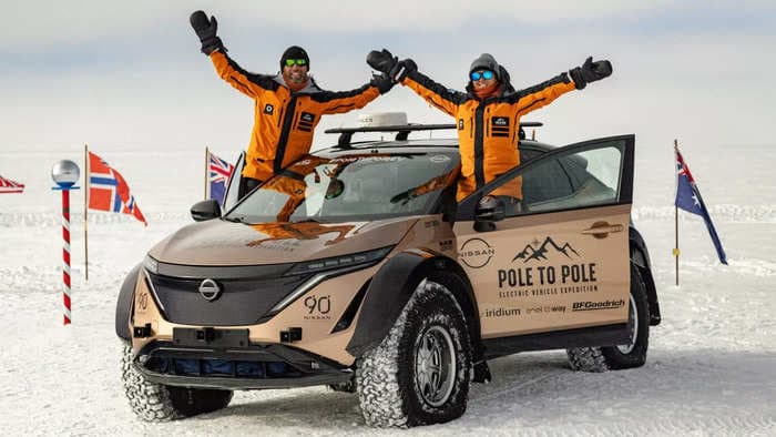 An EV just became the first vehicle to drive from the North to the South Pole