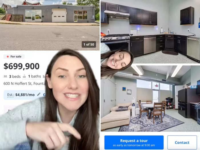 A garage that's been converted into a $700,000 family home for sale in suburban Pennsylvania has confounded real estate watchers on TikTok