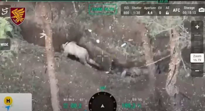 A Ukrainian unit rescued a captured soldier from a Russian trench using drones, video appears to show