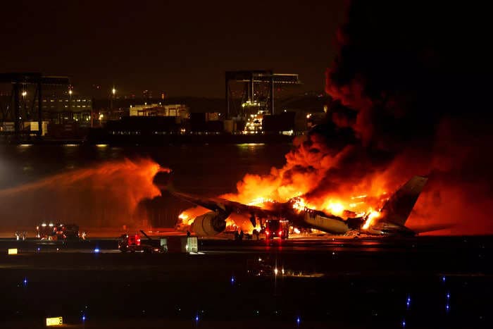 The Japan Airlines plane that caught fire used carbon-fiber composite materials that are less heat-resistant