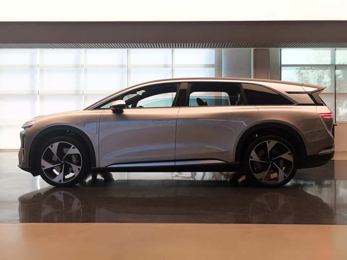 EV startup Lucid revealed its first SUV &mdash; see the Gravity, which features a futuristic dashboard and more range than any Tesla 