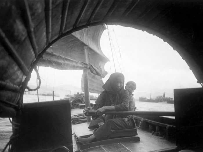 Inside Hong Kong's Aberdeen Harbor, a floating village once home to 150,000 people that has faded into history